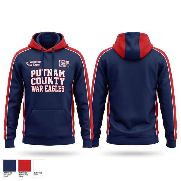 Hoodie, PUTNAM COUNTY War Eagles, Men's Basketball, Teamtime, Team time, sublimation, custom sports apparel, team uniforms, spirit wear, spiritwear, sports uniforms, custom shirts, team store, custom team store, fundraiser sports, apparel fundraiser