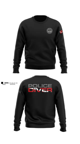 Crew Neck Sweatshirt, Hamilton County Police Association Dive Team, Police, Teamtime, Team time, sublimation, custom sports apparel, team uniforms, spirit wear, spiritwear, sports uniforms, custom shirts, team store, custom team store, fundraiser sports, apparel fundraiser