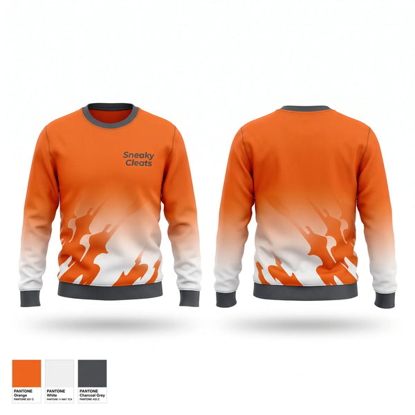 Crew Neck Sweatshirt, Sneaky Cleats, Softball, Teamtime, Team time, sublimation, custom sports apparel, team uniforms, spirit wear, spiritwear, sports uniforms, custom shirts, team store, custom team store, fundraiser sports, apparel fundraiser