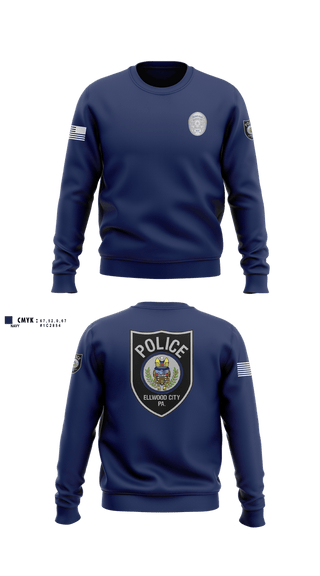 Crew Neck Sweatshirt, Ellwood city police, Police, Teamtime, Team time, sublimation, custom sports apparel, team uniforms, spirit wear, spiritwear, sports uniforms, custom shirts, team store, custom team store, fundraiser sports, apparel fundraiser