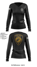 Mabscott Police Department 91451500 Women's Long Sleeve V-neck Shirt - 2