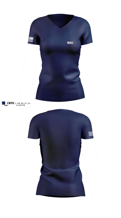 WA1 58063556 Women's Short Sleeve V-neck Shirt - 1