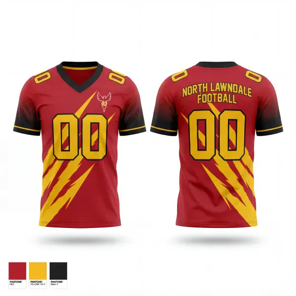 Football Jersey, North Lawndale College Prep, , Teamtime, Team time, sublimation, custom sports apparel, team uniforms, spirit wear, spiritwear, sports uniforms, custom shirts, team store, custom team store, fundraiser sports, apparel fundraiser