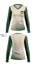 Cass Tech Girls Varsity Tennis Women's Long Sleeve V-neck Shirt - 1