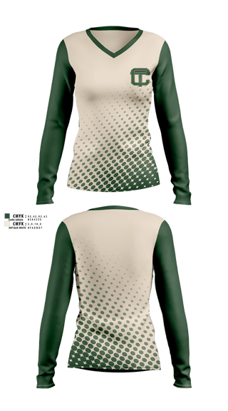 Womens Long Sleeve Vneck Shirt, Cass Tech Girls Varsity Tennis, Tennis, Teamtime, Team time, sublimation, custom sports apparel, team uniforms, spirit wear, spiritwear, sports uniforms, custom shirts, team store, custom team store, fundraiser sports, apparel fundraiser