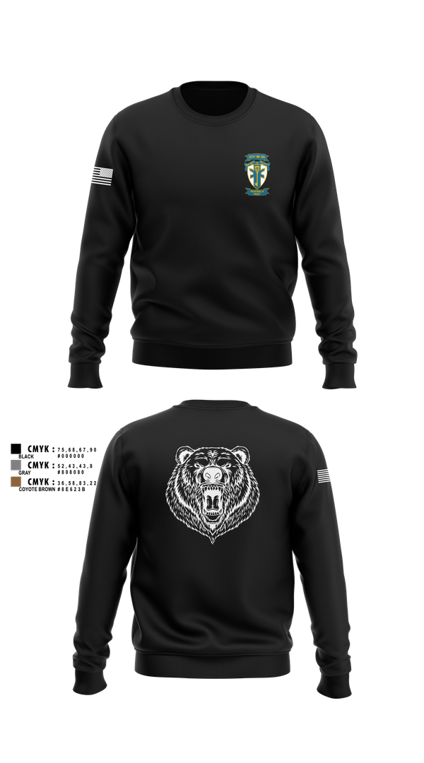 Crew Neck Sweatshirt, HQ, 309TH MI BN, , Teamtime, Team time, sublimation, custom sports apparel, team uniforms, spirit wear, spiritwear, sports uniforms, custom shirts, team store, custom team store, fundraiser sports, apparel fundraiser