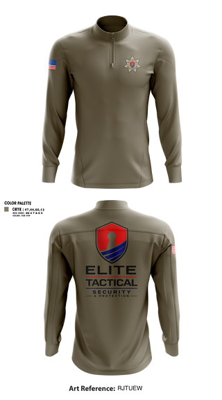 Quarter Zip Jacket, Elite Tactical Security, Police, Teamtime, Team time, sublimation, custom sports apparel, team uniforms, spirit wear, spiritwear, sports uniforms, custom shirts, team store, custom team store, fundraiser sports, apparel fundraiser