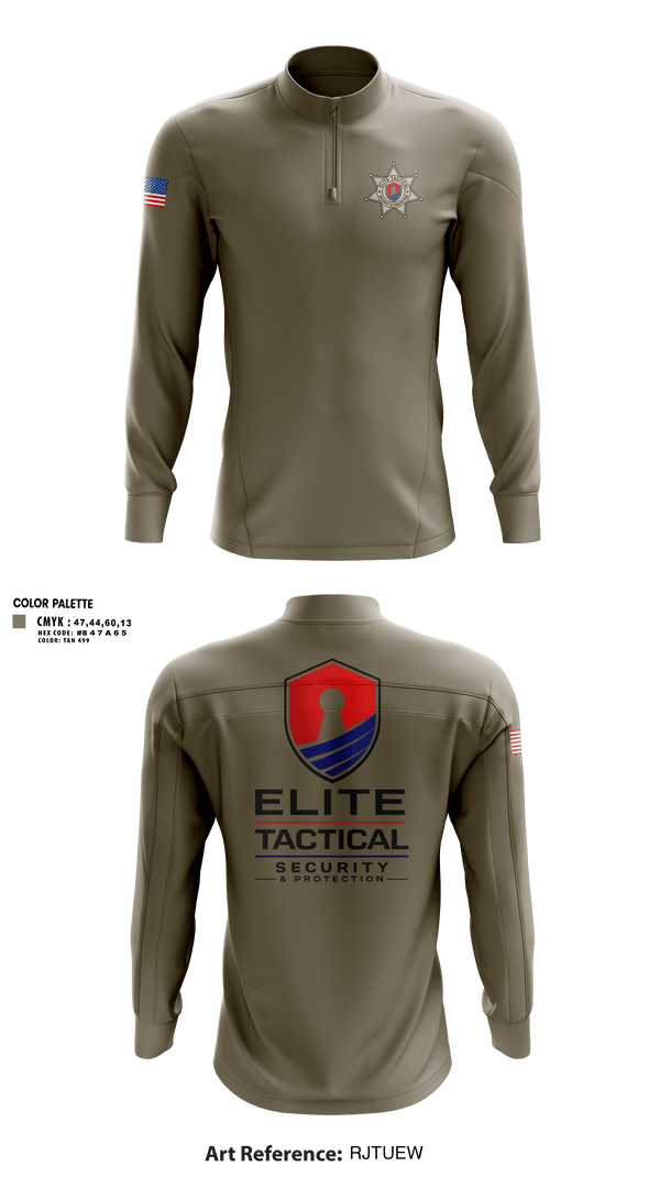 Quarter Zip Jacket, Elite Tactical Security, Police, Teamtime, Team time, sublimation, custom sports apparel, team uniforms, spirit wear, spiritwear, sports uniforms, custom shirts, team store, custom team store, fundraiser sports, apparel fundraiser