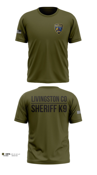 Short Sleeve Performance Shirt, Livingston Co Sheriff K9, Police, Teamtime, Team time, sublimation, custom sports apparel, team uniforms, spirit wear, spiritwear, sports uniforms, custom shirts, team store, custom team store, fundraiser sports, apparel fundraiser