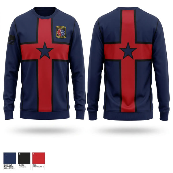 Crew Neck Sweatshirt, CBCFR, Fire Department, Teamtime, Team time, sublimation, custom sports apparel, team uniforms, spirit wear, spiritwear, sports uniforms, custom shirts, team store, custom team store, fundraiser sports, apparel fundraiser