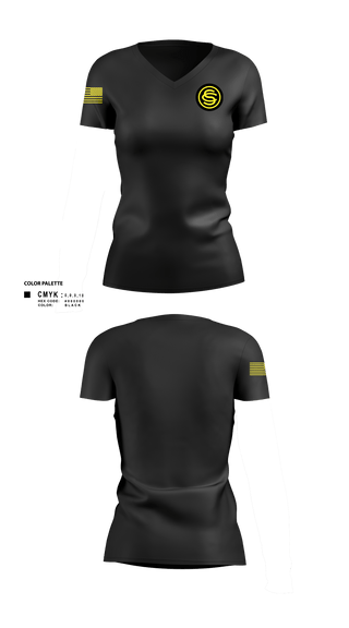 Women's Short Sleeve Vneck Shirt, OCS 117th RTI, National Guard, Teamtime, Team time, sublimation, custom sports apparel, team uniforms, spirit wear, spiritwear, sports uniforms, custom shirts, team store, custom team store, fundraiser sports, apparel fundraiser