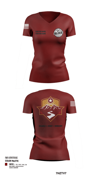 Women's Short Sleeve Vneck Shirt, Fort Bliss DENTAC, Army, Teamtime, Team time, sublimation, custom sports apparel, team uniforms, spirit wear, spiritwear, sports uniforms, custom shirts, team store, custom team store, fundraiser sports, apparel fundraiser