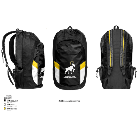 Gear Bag, Highland High School Volleyball, Women's Volleyball, Teamtime, Team time, sublimation, custom sports apparel, team uniforms, spirit wear, spiritwear, sports uniforms, custom shirts, team store, custom team store, fundraiser sports, apparel fundraiser