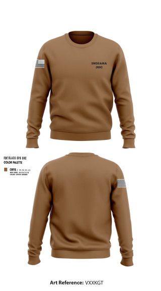 Crew Neck Sweatshirt, Indiana JOC, National Guard, Teamtime, Team time, sublimation, custom sports apparel, team uniforms, spirit wear, spiritwear, sports uniforms, custom shirts, team store, custom team store, fundraiser sports, apparel fundraiser