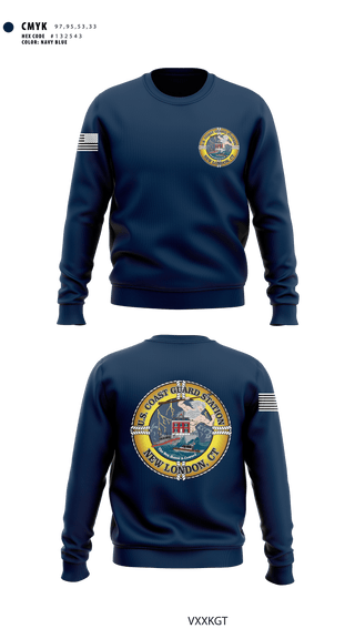 Crew Neck Sweatshirt, Station New London, Coast Guard, Teamtime, Team time, sublimation, custom sports apparel, team uniforms, spirit wear, spiritwear, sports uniforms, custom shirts, team store, custom team store, fundraiser sports, apparel fundraiser