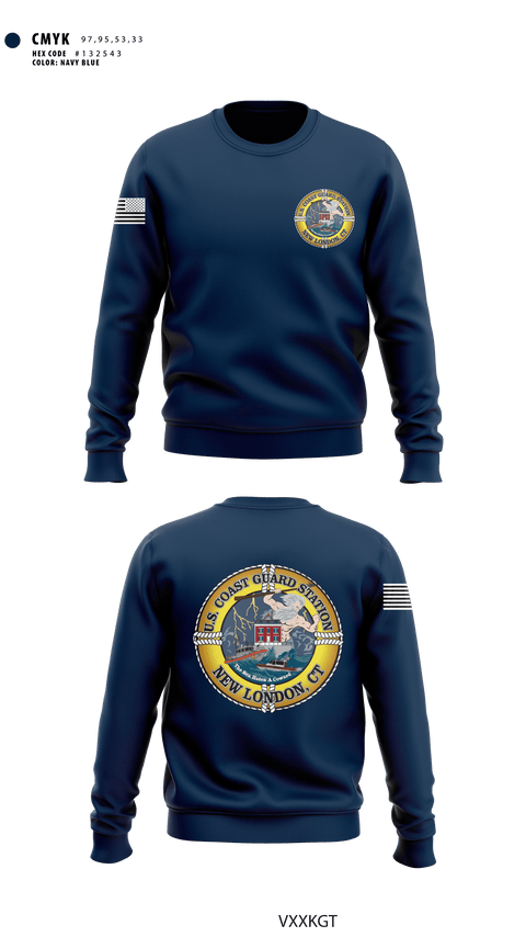 Crew Neck Sweatshirt, Station New London, Coast Guard, Teamtime, Team time, sublimation, custom sports apparel, team uniforms, spirit wear, spiritwear, sports uniforms, custom shirts, team store, custom team store, fundraiser sports, apparel fundraiser