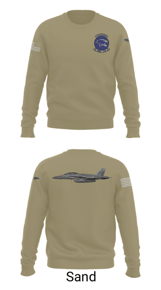 Crew Neck Sweatshirt, VAQ-139 Cougars, Navy, Teamtime, Team time, sublimation, custom sports apparel, team uniforms, spirit wear, spiritwear, sports uniforms, custom shirts, team store, custom team store, fundraiser sports, apparel fundraiser