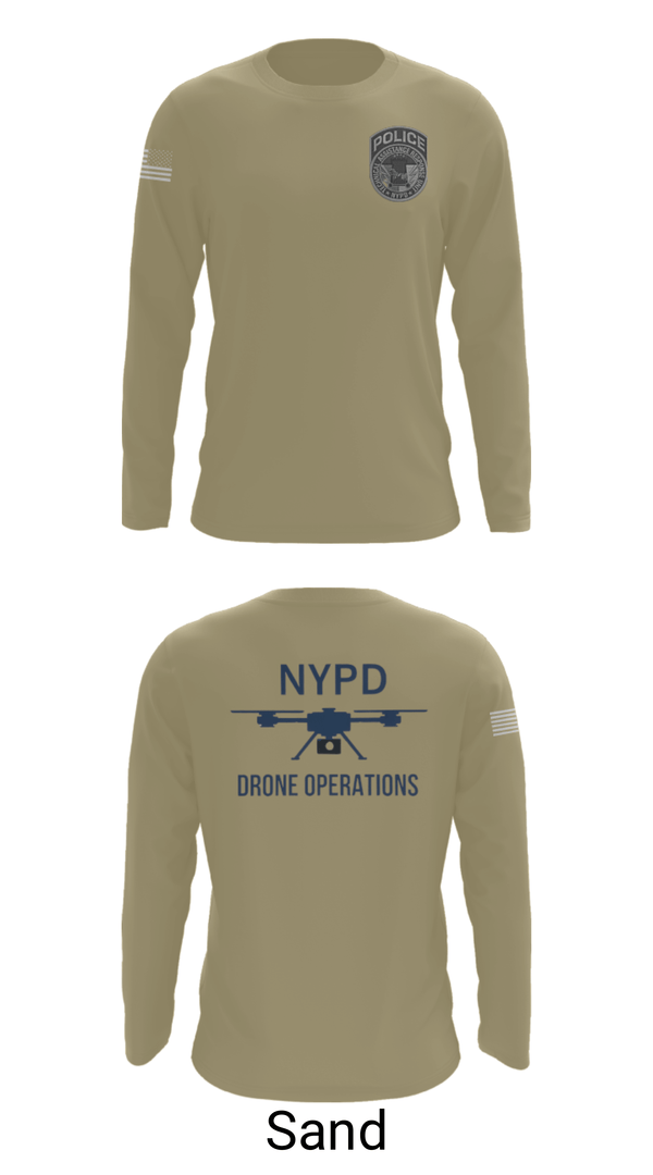 Long Sleeve Performance Shirt, NYPD TARU, Police, Teamtime, Team time, sublimation, custom sports apparel, team uniforms, spirit wear, spiritwear, sports uniforms, custom shirts, team store, custom team store, fundraiser sports, apparel fundraiser