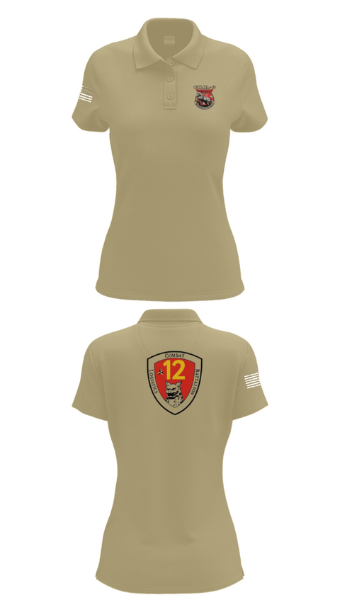 Women's Short Sleeve Performance Polo, CLB 12, Marines, Teamtime, Team time, sublimation, custom sports apparel, team uniforms, spirit wear, spiritwear, sports uniforms, custom shirts, team store, custom team store, fundraiser sports, apparel fundraiser