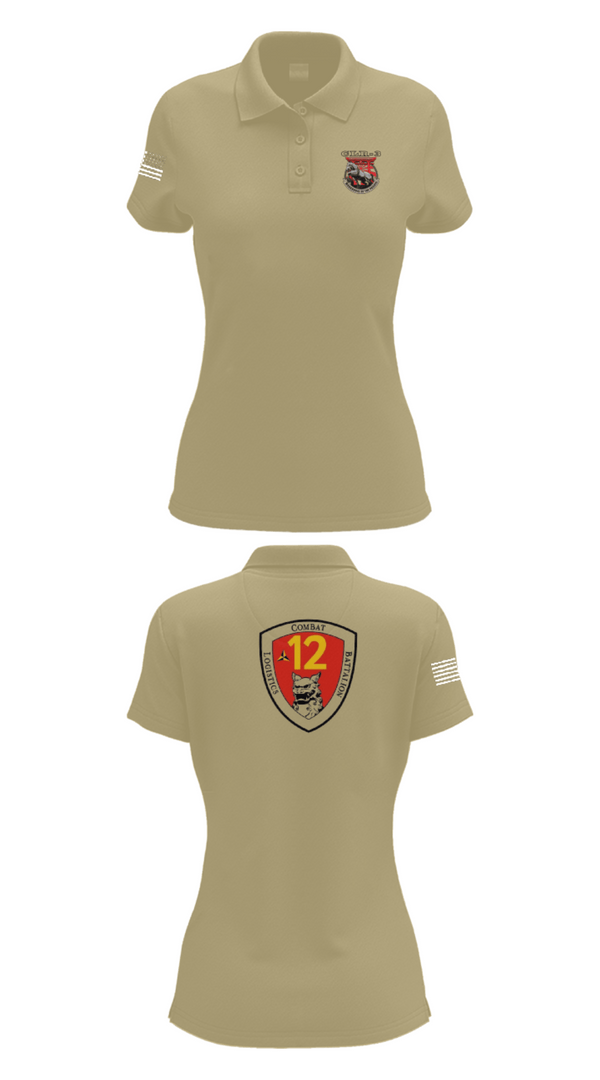 Women's Short Sleeve Performance Polo, CLB 12, Marines, Teamtime, Team time, sublimation, custom sports apparel, team uniforms, spirit wear, spiritwear, sports uniforms, custom shirts, team store, custom team store, fundraiser sports, apparel fundraiser