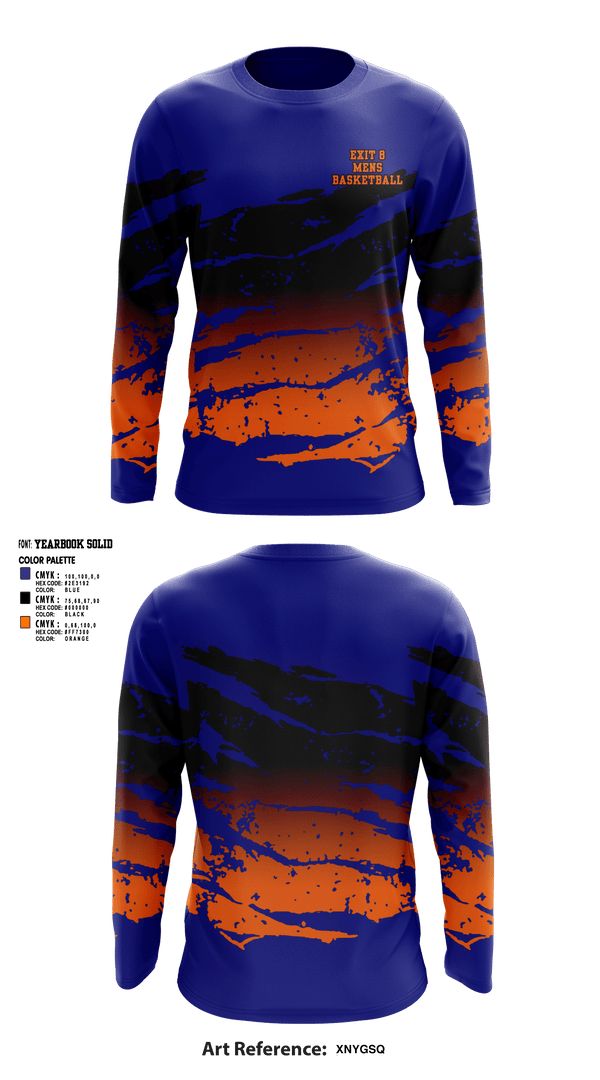 Long Sleeve Performance Shirt, Exit 8, Men's Basketball, Teamtime, Team time, sublimation, custom sports apparel, team uniforms, spirit wear, spiritwear, sports uniforms, custom shirts, team store, custom team store, fundraiser sports, apparel fundraiser