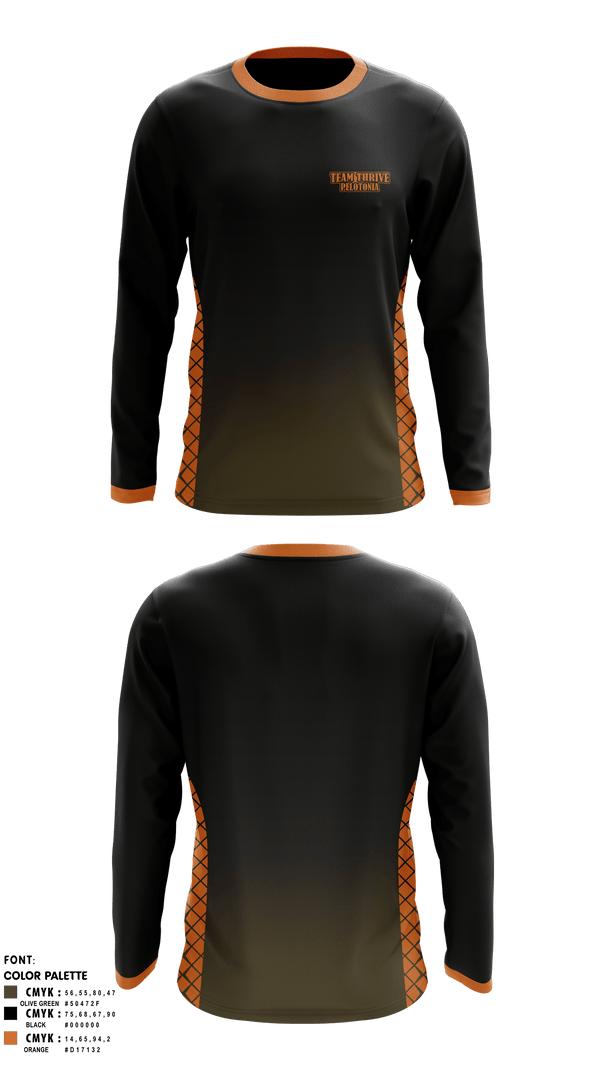 Long Sleeve Performance Shirt, Team Thrive Pelotonia, Cycling, Teamtime, Team time, sublimation, custom sports apparel, team uniforms, spirit wear, spiritwear, sports uniforms, custom shirts, team store, custom team store, fundraiser sports, apparel fundraiser