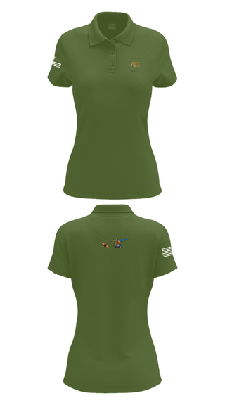 Women's Short Sleeve Performance Polo, AOB-S, Army, Teamtime, Team time, sublimation, custom sports apparel, team uniforms, spirit wear, spiritwear, sports uniforms, custom shirts, team store, custom team store, fundraiser sports, apparel fundraiser