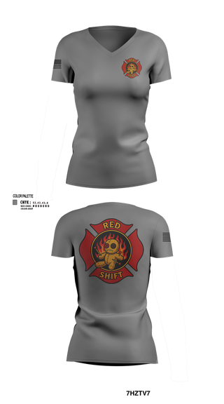 Womens Short Sleeve Vneck Shirt, City of Lake Geneva Fire Department, , Teamtime, Team time, sublimation, custom sports apparel, team uniforms, spirit wear, spiritwear, sports uniforms, custom shirts, team store, custom team store, fundraiser sports, apparel fundraiser