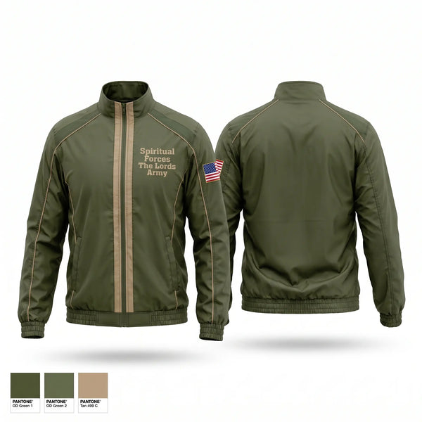 Windbreaker, Spiritual Forces The Lords Army, National Guard, Teamtime, Team time, sublimation, custom sports apparel, team uniforms, spirit wear, spiritwear, sports uniforms, custom shirts, team store, custom team store, fundraiser sports, apparel fundraiser