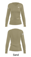 V3 80501934 Women's Long Sleeve V-neck Shirt - 92
