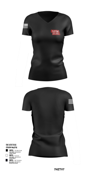 Womens Short Sleeve Vneck Shirt, VFW Post 10648, , Teamtime, Team time, sublimation, custom sports apparel, team uniforms, spirit wear, spiritwear, sports uniforms, custom shirts, team store, custom team store, fundraiser sports, apparel fundraiser