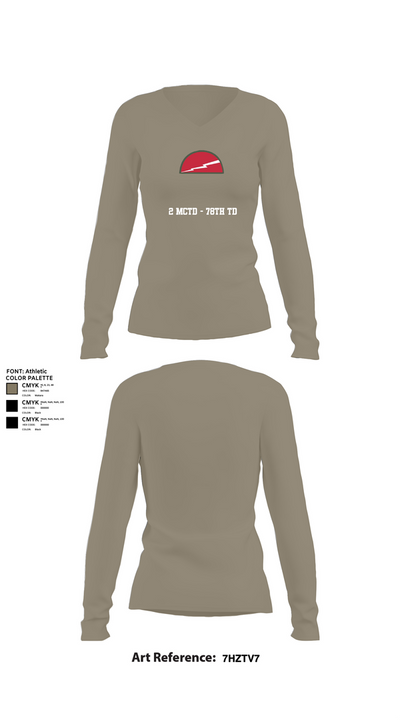 2 MCTD - 78th TD 31501975 Women's Long Sleeve V-neck Shirt - 62