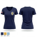 Hudson Police Department 40504459 Women's Short Sleeve V-neck Shirt - 1