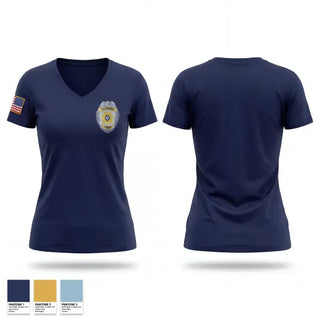 Womens Short Sleeve Vneck Shirt, Hudson Police Department, Police, Teamtime, Team time, sublimation, custom sports apparel, team uniforms, spirit wear, spiritwear, sports uniforms, custom shirts, team store, custom team store, fundraiser sports, apparel fundraiser