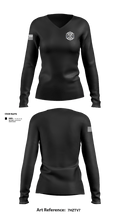 Dewey Police Department 5610060 Women's Long Sleeve V-neck Shirt - 1