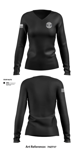 Womens Long Sleeve Vneck Shirt, Dewey Police Department, Police, Teamtime, Team time, sublimation, custom sports apparel, team uniforms, spirit wear, spiritwear, sports uniforms, custom shirts, team store, custom team store, fundraiser sports, apparel fundraiser