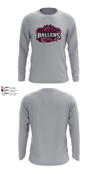 Pittsburgh Ballers 23897996 Long Sleeve Performance Shirt 3