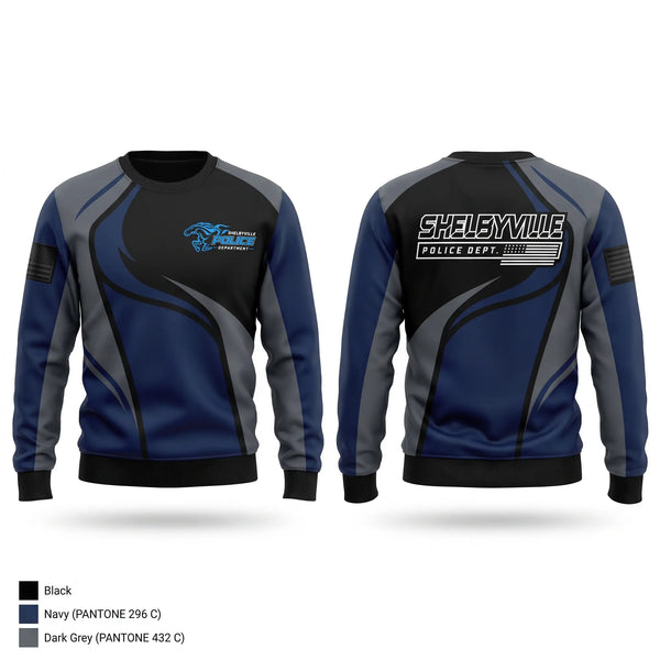 Crew Neck Sweatshirt, Shelbyville Police Department (KY), Police, Teamtime, Team time, sublimation, custom sports apparel, team uniforms, spirit wear, spiritwear, sports uniforms, custom shirts, team store, custom team store, fundraiser sports, apparel fundraiser