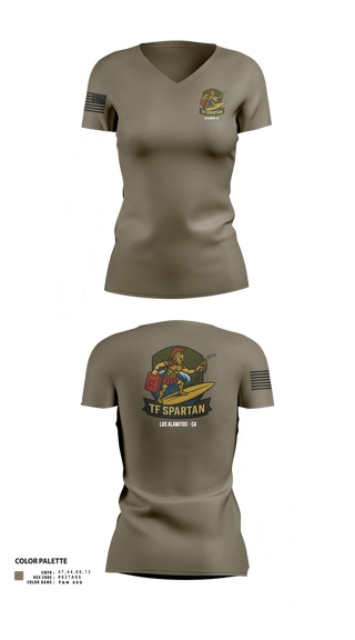 Womens Short Sleeve Vneck Shirt, Task Force Spartan, , Teamtime, Team time, sublimation, custom sports apparel, team uniforms, spirit wear, spiritwear, sports uniforms, custom shirts, team store, custom team store, fundraiser sports, apparel fundraiser