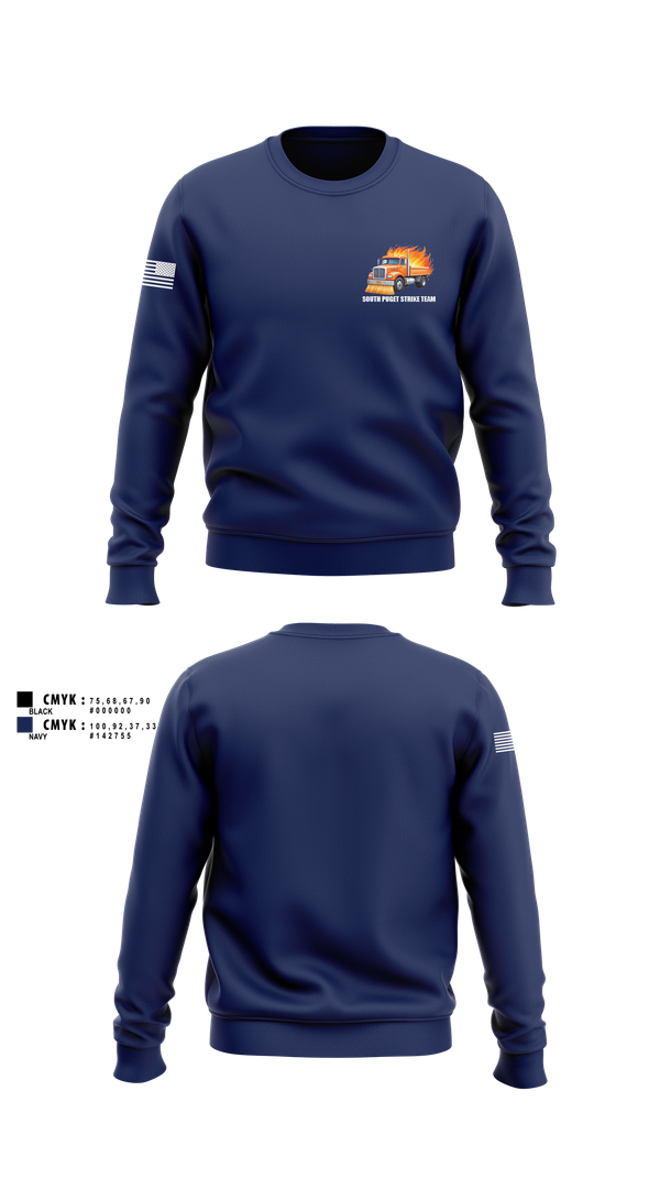 Crew Neck Sweatshirt, South Puget strike team, , Teamtime, Team time, sublimation, custom sports apparel, team uniforms, spirit wear, spiritwear, sports uniforms, custom shirts, team store, custom team store, fundraiser sports, apparel fundraiser