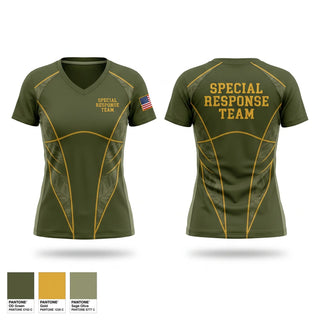 Womens Short Sleeve Vneck Shirt, Special Response Team, Police, Teamtime, Team time, sublimation, custom sports apparel, team uniforms, spirit wear, spiritwear, sports uniforms, custom shirts, team store, custom team store, fundraiser sports, apparel fundraiser