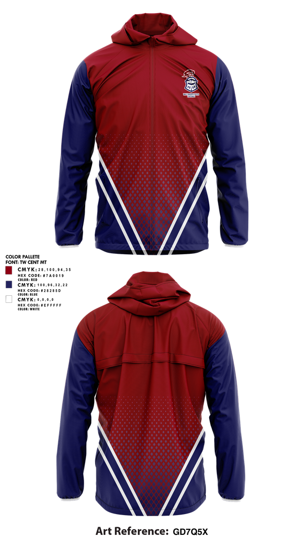 Windbreaker, Wall Knights Youth Football, , Teamtime, Team time, sublimation, custom sports apparel, team uniforms, spirit wear, spiritwear, sports uniforms, custom shirts, team store, custom team store, fundraiser sports, apparel fundraiser