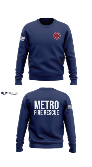 Crew Neck Sweatshirt, Metro Fire Rescue, Fire Department, Teamtime, Team time, sublimation, custom sports apparel, team uniforms, spirit wear, spiritwear, sports uniforms, custom shirts, team store, custom team store, fundraiser sports, apparel fundraiser