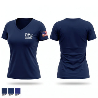 Womens Short Sleeve Vneck Shirt, B.Y.E. AMBULANCE SERVICE INC., EMS/EMT, Teamtime, Team time, sublimation, custom sports apparel, team uniforms, spirit wear, spiritwear, sports uniforms, custom shirts, team store, custom team store, fundraiser sports, apparel fundraiser