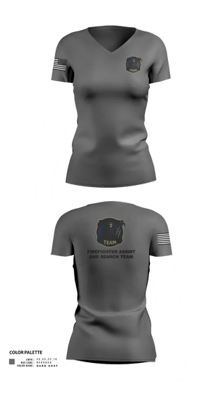 Womens Short Sleeve Vneck Shirt, District 3 Fast, Fire Department, Teamtime, Team time, sublimation, custom sports apparel, team uniforms, spirit wear, spiritwear, sports uniforms, custom shirts, team store, custom team store, fundraiser sports, apparel fundraiser