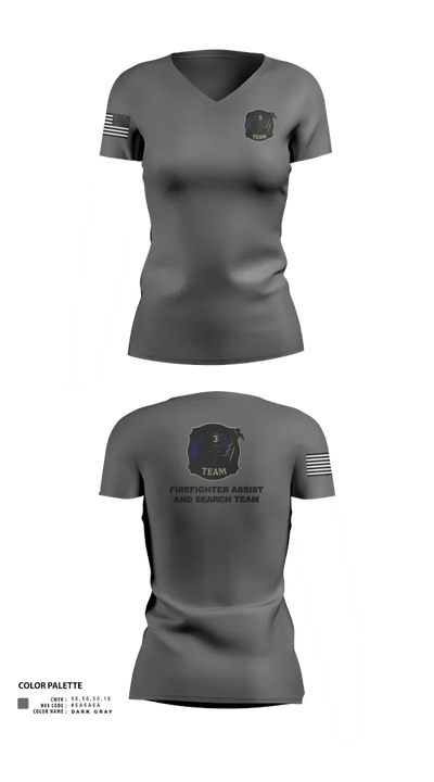 District 3 Fast 34907938 Women's Short Sleeve V-neck Shirt - 2