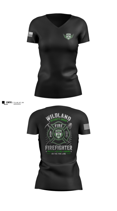 Wildland Security Group Women's Short Sleeve V-neck Shirt - 11