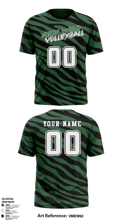 Indy Wild Volleyball 47140100 Short Sleeve Performance Shirt - 3
