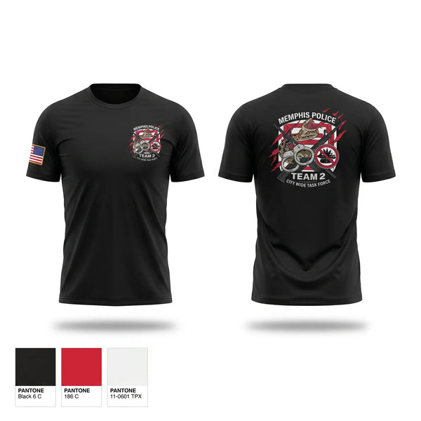 Short Sleeve Performance Shirt, Memphis Police City Wide Task Force Team Two, Police, Teamtime, Team time, sublimation, custom sports apparel, team uniforms, spirit wear, spiritwear, sports uniforms, custom shirts, team store, custom team store, fundraiser sports, apparel fundraiser