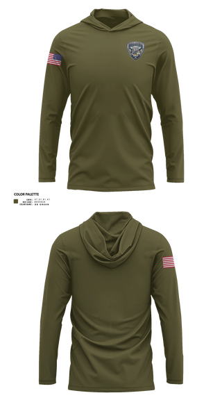 Long Sleeve Performance Shirt with hood, Prince George's County Police Robbery Unit, Police, Teamtime, Team time, sublimation, custom sports apparel, team uniforms, spirit wear, spiritwear, sports uniforms, custom shirts, team store, custom team store, fundraiser sports, apparel fundraiser